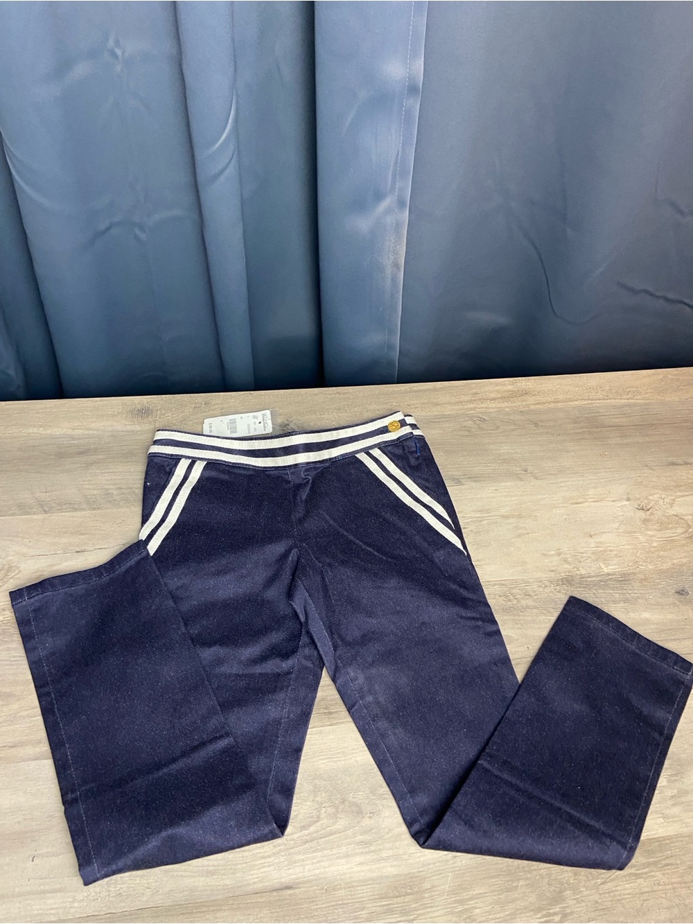 NEW Brooks Brothers Dark Wash Denim White Trim Pants Nautical Preppy Kids Size 6